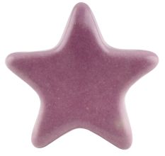Solid Lavender Star Ceramic Cabinet Knob